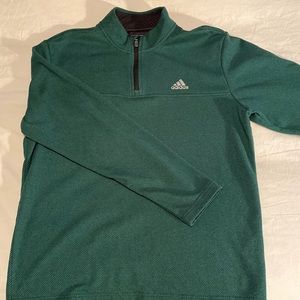 Green “adidas” Quarter-Zip Pullover